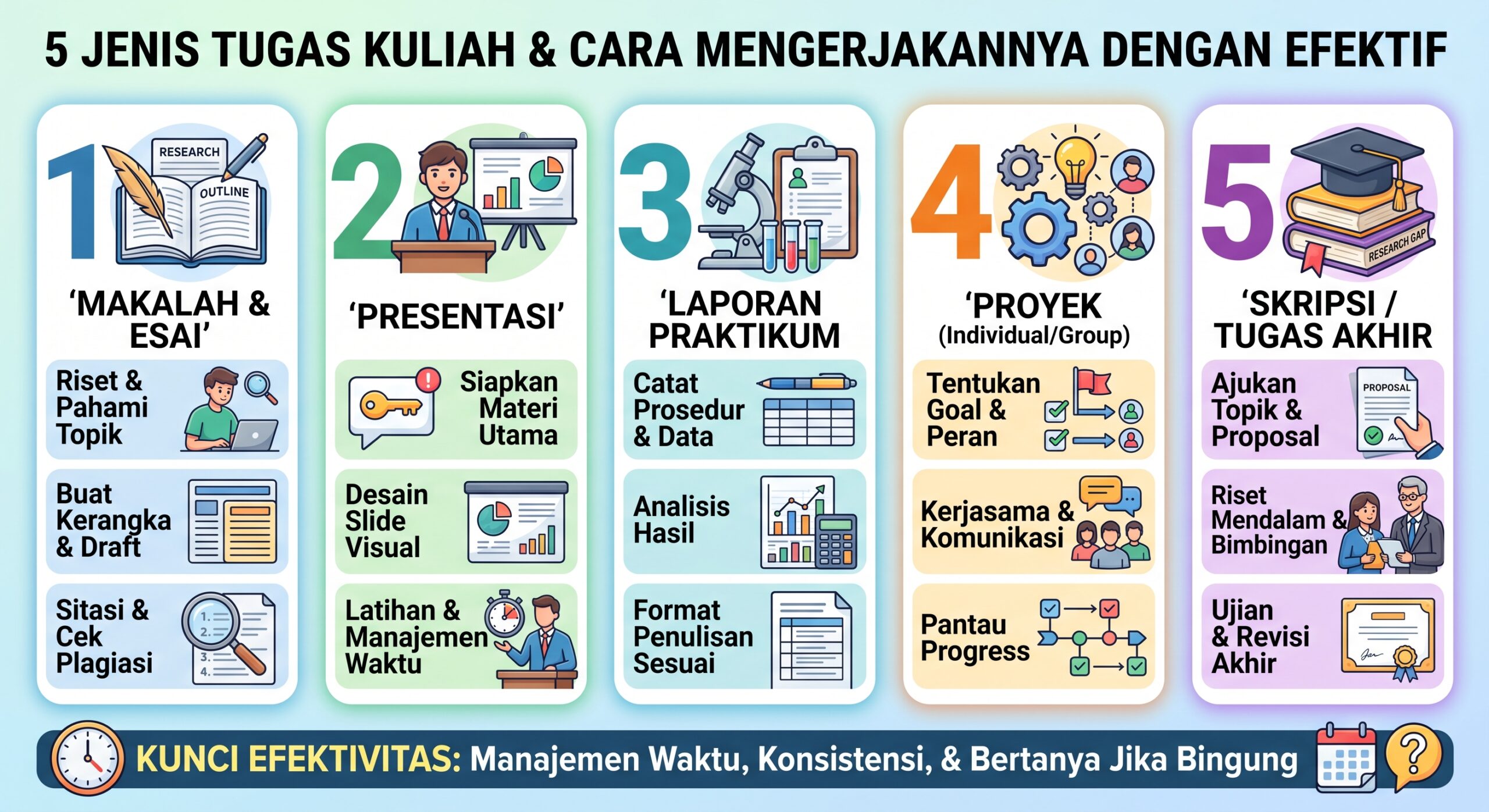 5 Jenis Tugas Kuliah dan Cara Mengerjakannya dengan Efektif